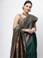 Thumbnail for Kalini Ethnic Motif Woven Design Zari Banarasi Saree - Distacart