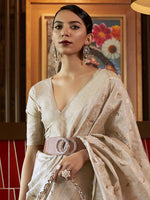 Thumbnail for Mitera Floral Woven Design Zari Banarasi Saree - Distacart