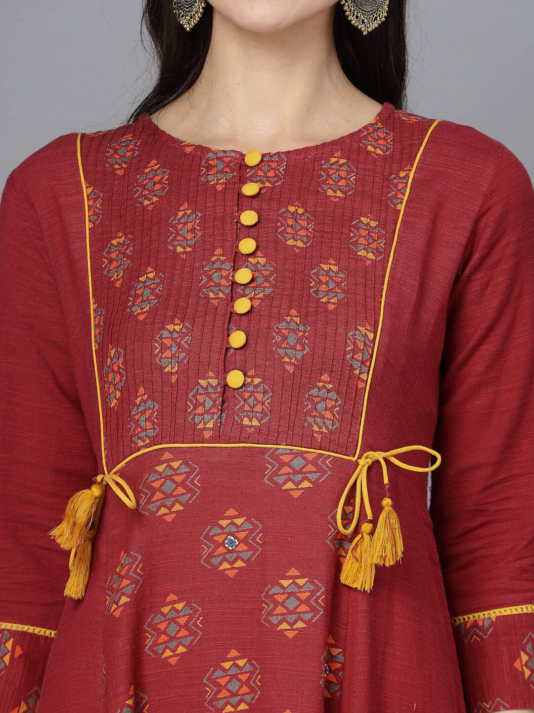 HERE&NOW Women Ethnic Motifs Printed Anarkali Kurta - Distacart
