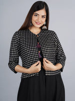 Thumbnail for Kalini Women Black Geometric Printed Anarkali Kurta - Distacart