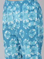 Thumbnail for Kalini Floral Printed Mirror Work Regular Kurta With Trousers & Dupatta - Distacart