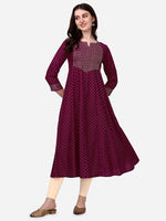 Thumbnail for HERE&NOW Polka Dots Printed Anarkali Kurta - Distacart