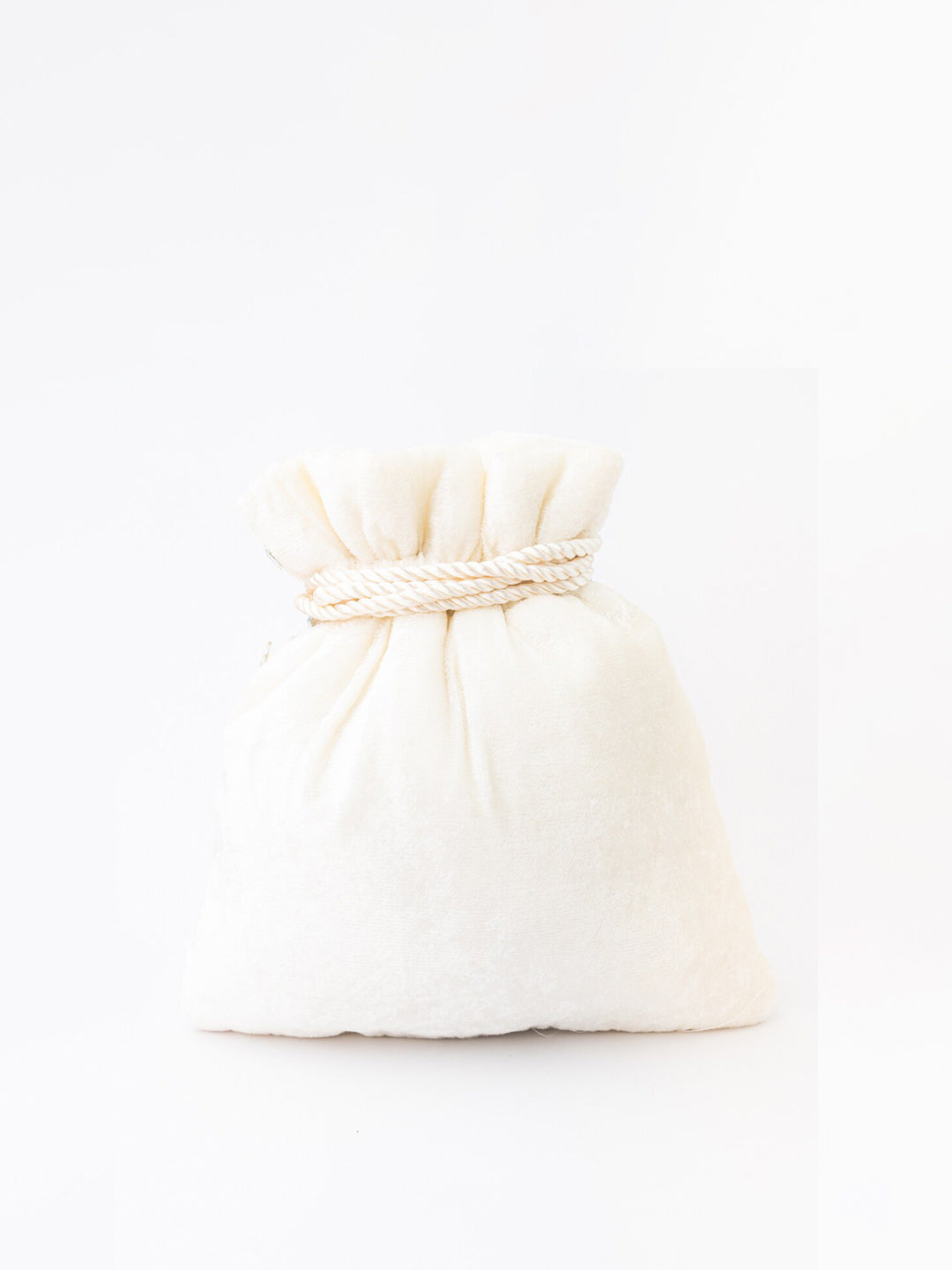 NR By Nidhi Rathi White Mirror Work Embroidered Potli Clutch - Distacart