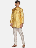 Thumbnail for Sethukrishna Gold-Toned Kurta with Pyjamas For Men - Distacart