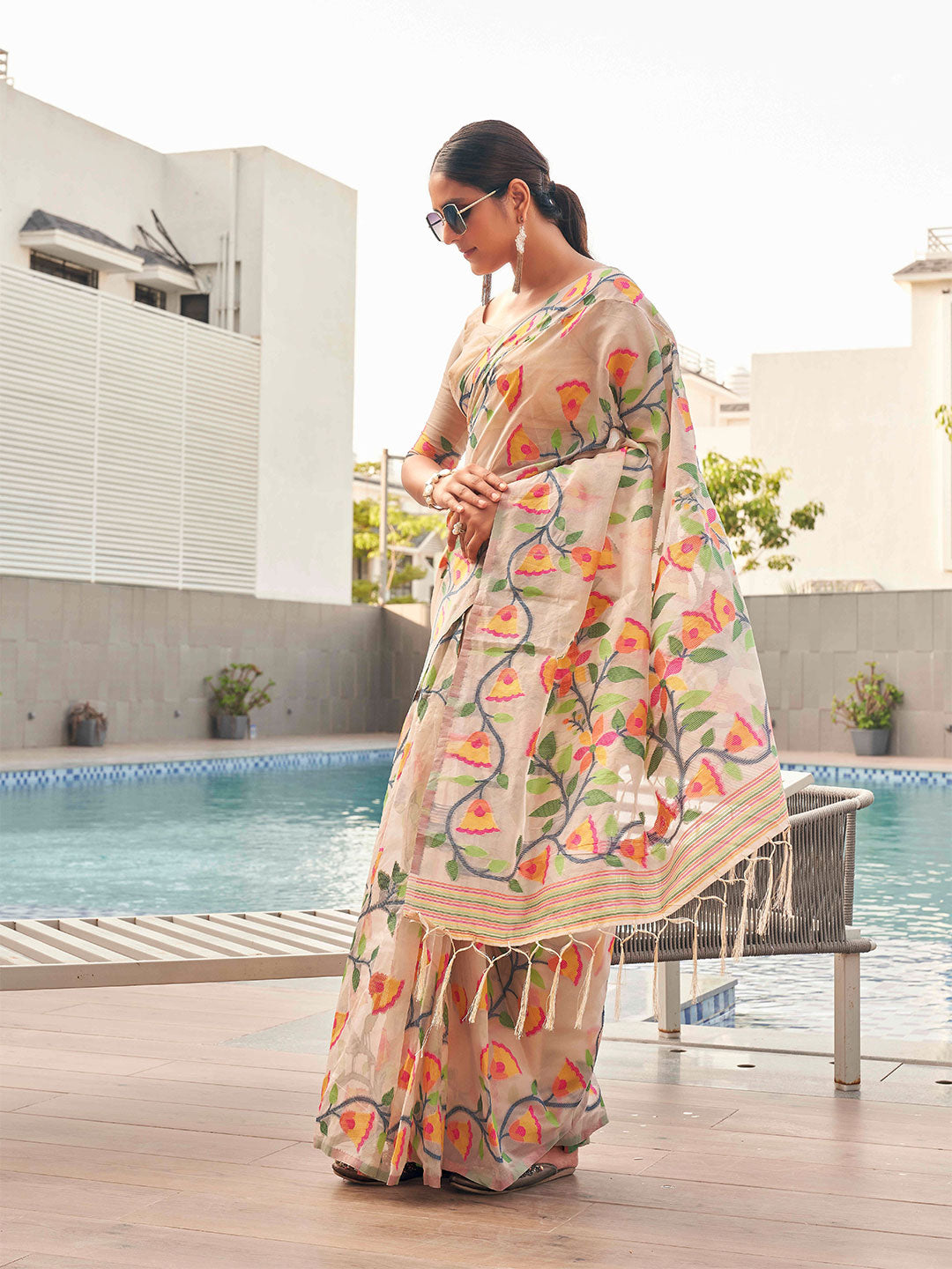 Tikhi Imli Floral Organza Ready to wear Saree - Distacart