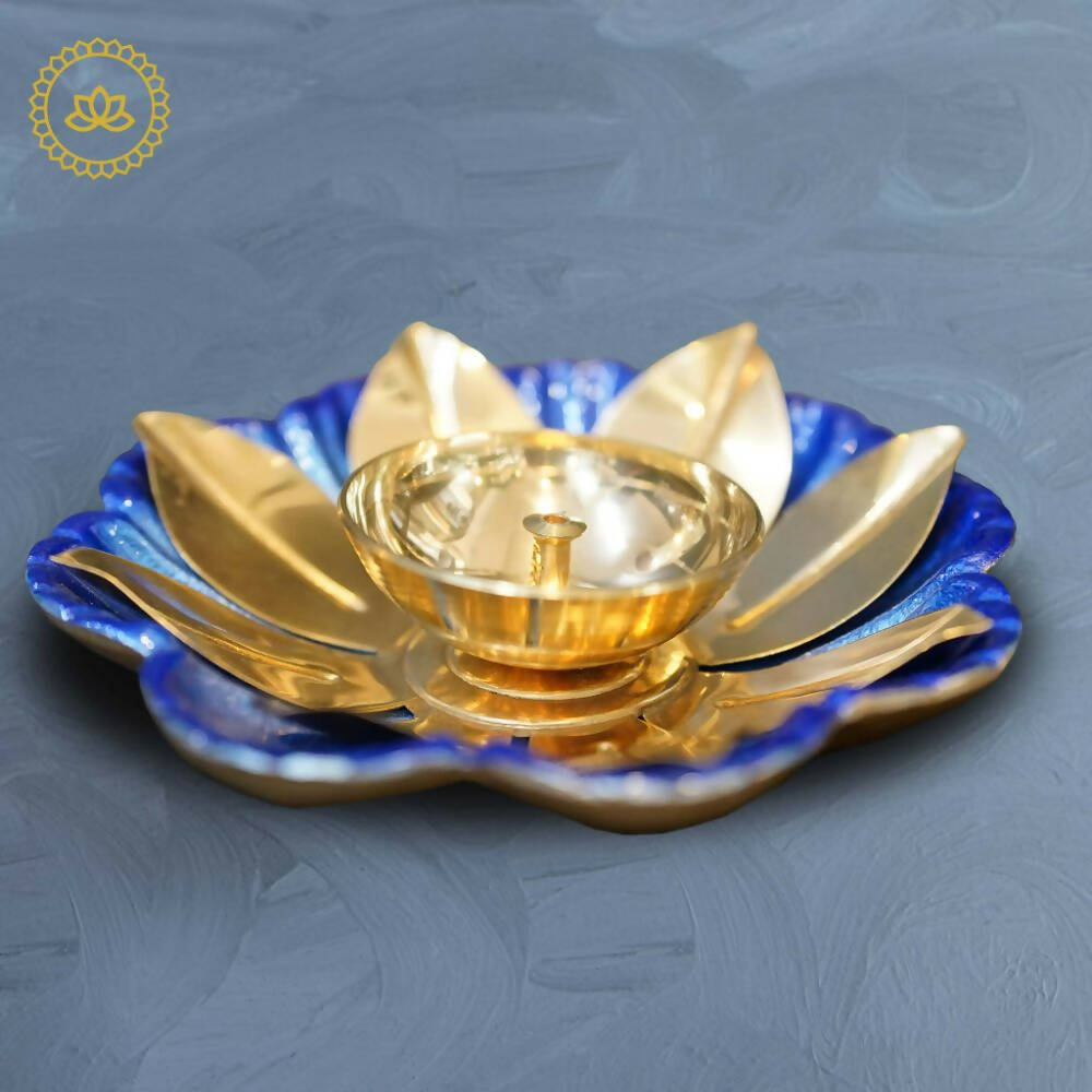 Brass Sunflower Designed Diya - Distacart