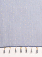 Thumbnail for Mitera Grey & Silver-Toned Ethnic Motifs Woven Design Zari Pure Chiffon Saree - Distacart