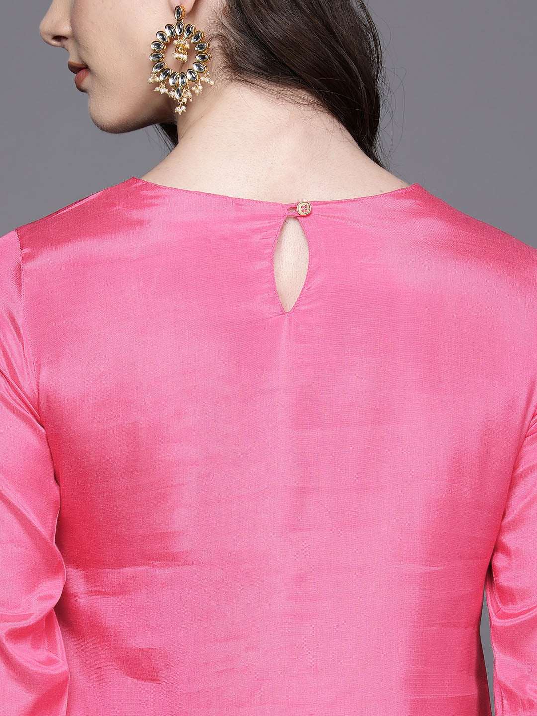 Biba Ethnic Motifs Printed Layered Fusion Kurta - Distacart