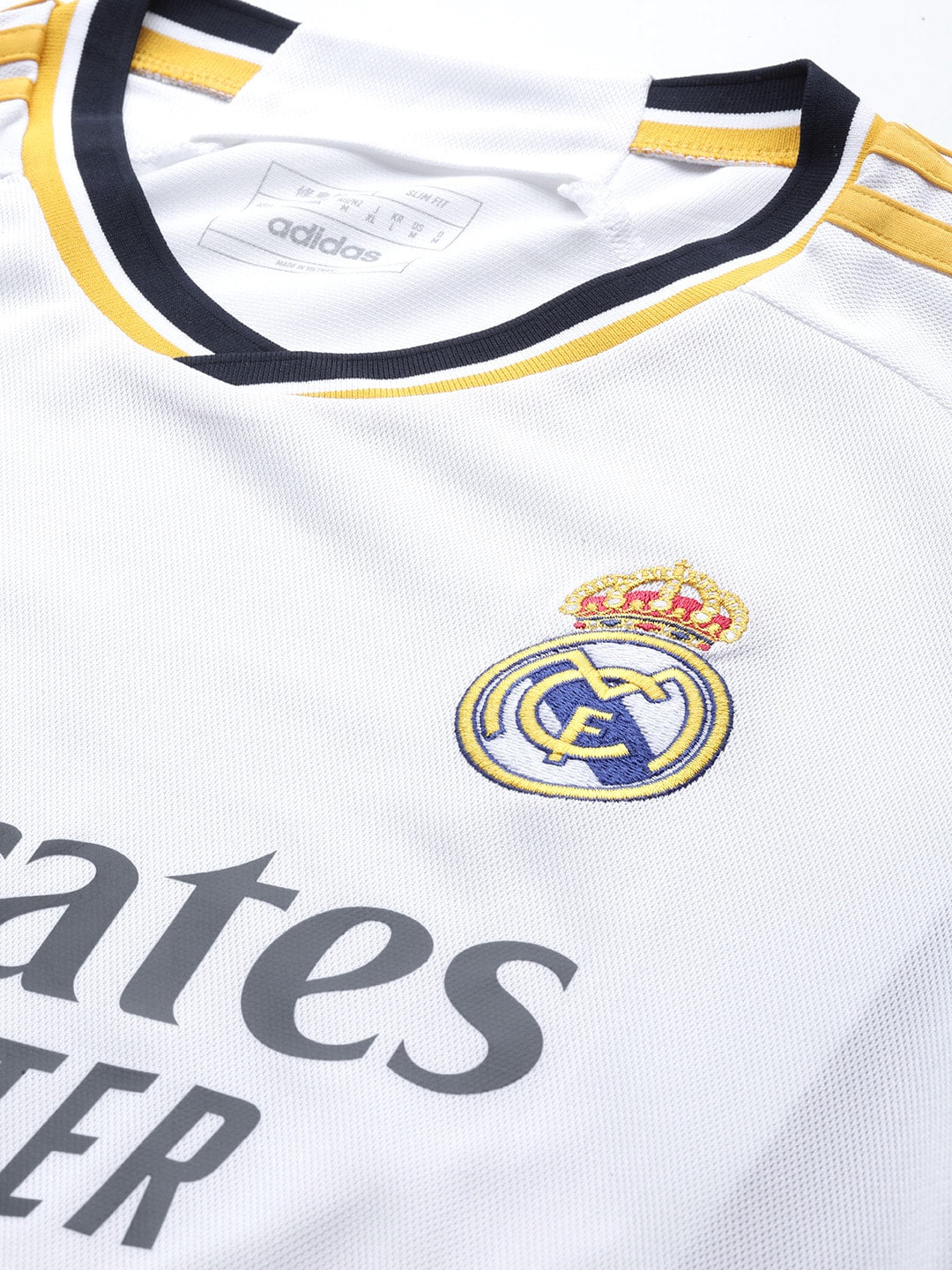 Adidas Typography Printed Football Real Madrid Slim Fit Football T-shirt - Distacart