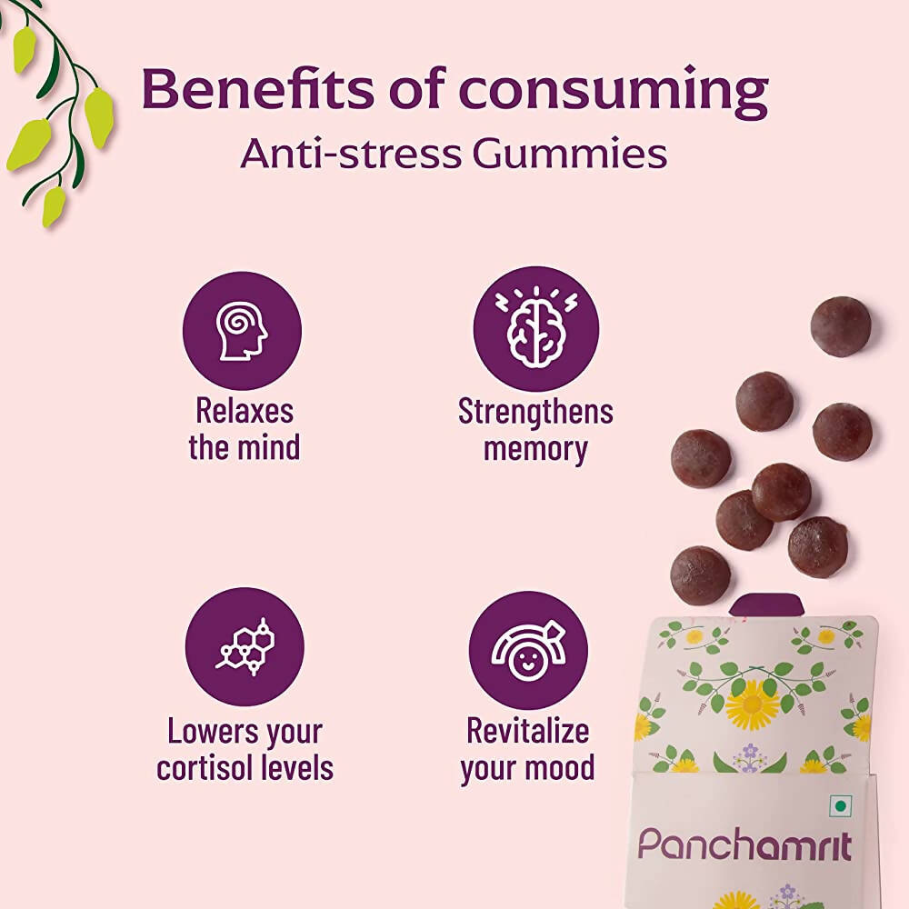Panchamrit Anti-Stress Gummies- Mixed Berry Flavor - Distacart