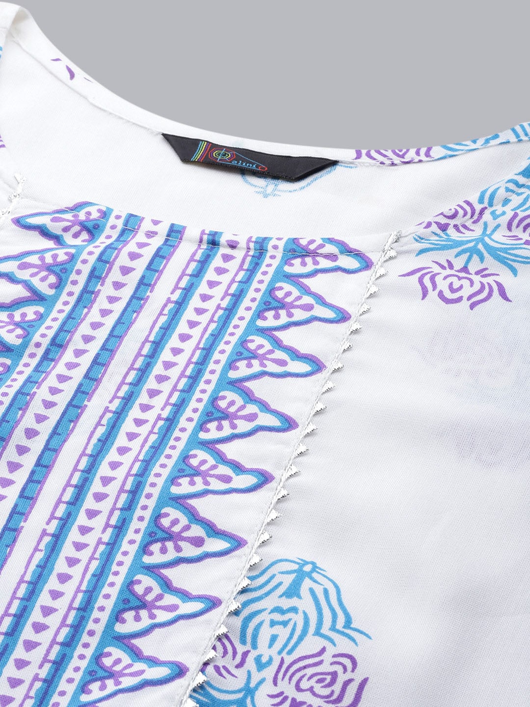 Kalini Ethnic Printed A-Line Kurta With Pyjamas - Distacart