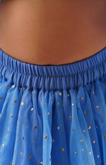 Thumbnail for Lil Drama Bollywood Tadka Blue Ghagra Choli Set For Girls - Distacart