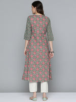 Thumbnail for HERE&NOW Pure Cotton Ethnic Motifs Printed Kurta - Distacart
