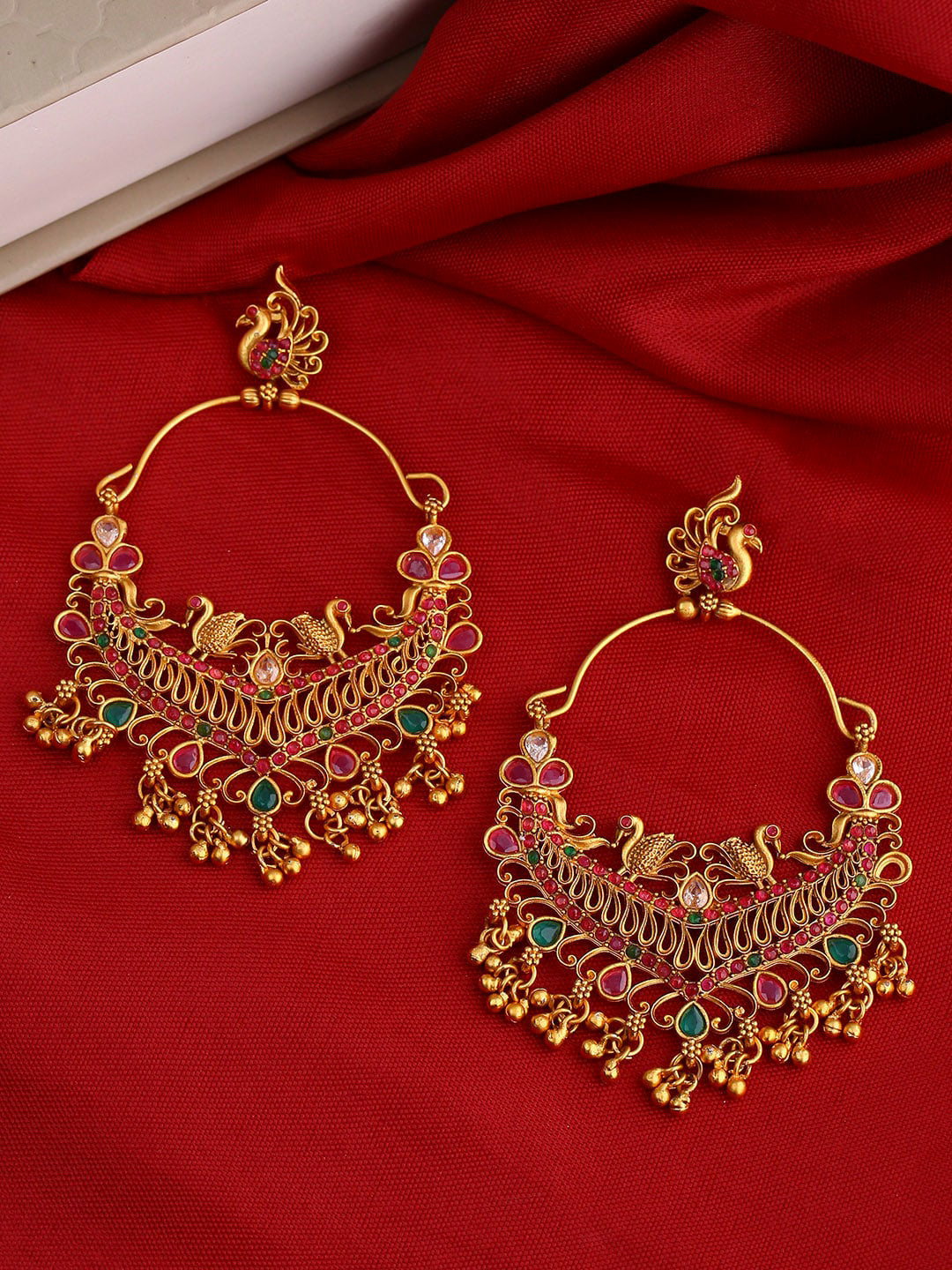 Shoshaa Gold-Plated Handcrafted Contemporary Chandbalis - Distacart