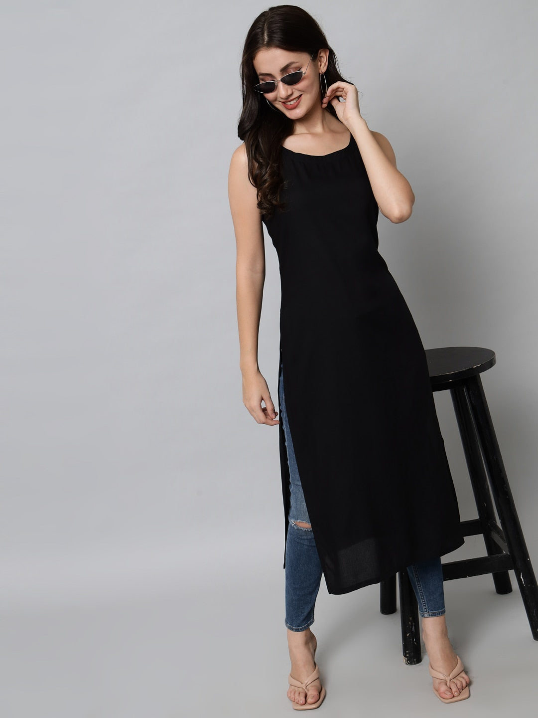 Kalini Women Black Kurta - Distacart