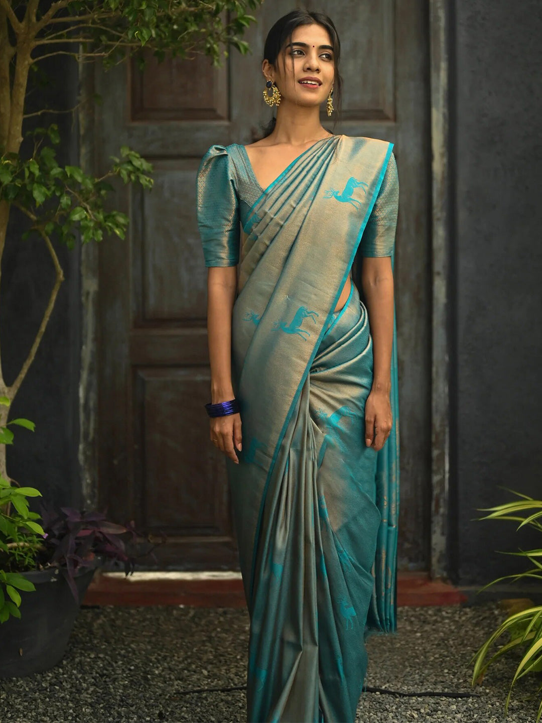 Kalini Silk Blend Kanjeevaram Saree - Distacart