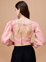 Thumbnail for Tikhi Imli Sweetheart Neck Organza Saree Blouse - Distacart
