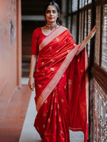 Thumbnail for Kalini Floral Woven Design Zari Banarasi Saree - Distacart