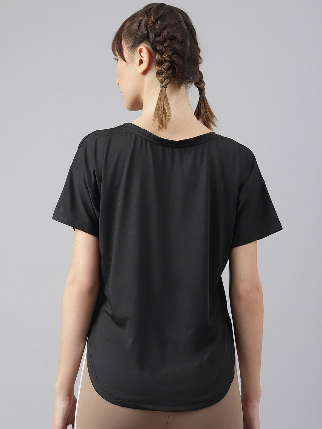 MKH Typography Printed Drop-Shoulder Sleeves Dri-FIT Sports T-shirt - Distacart