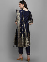 Thumbnail for Kalini Woven Design Kurta with Trousers & With Dupatta - Distacart