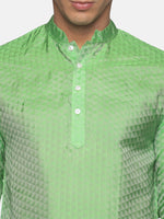 Thumbnail for Sethukrishna Men Green Kurta with Pyjamas - Distacart