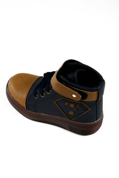 Tiny Bugs Boys Party Wear Mid Top Boots - Navy - Distacart