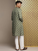Thumbnail for House of Pataudi Jashn Ethnic Motifs Printed Kurta - Distacart