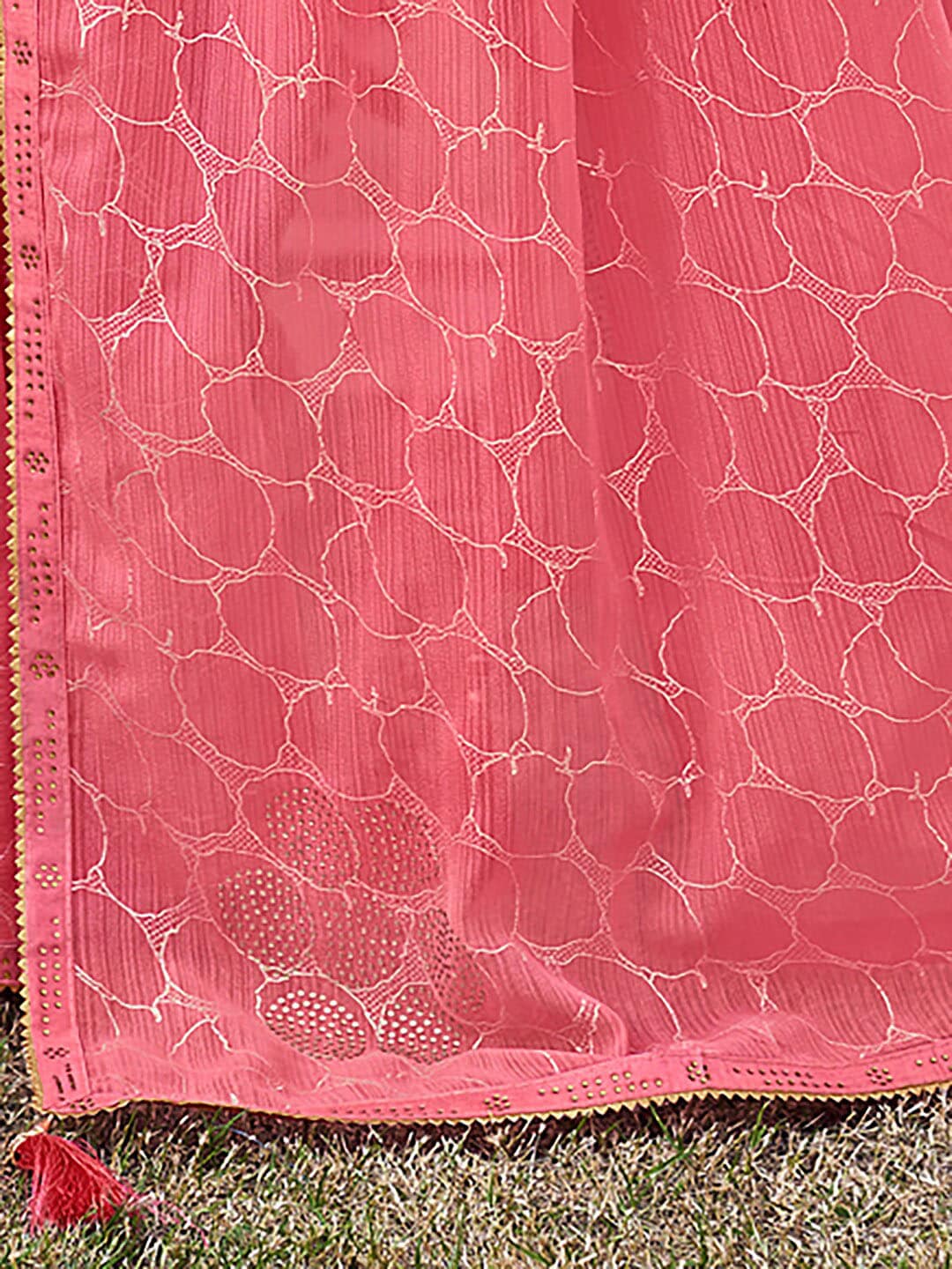 Saree Mall Abstract Printed Beads And Stones Pure Georgette Sarees - Distacart