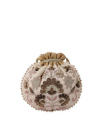 Thumbnail for Masq Beige & Brown Embellished Embroidered Potli Clutch - Distacart
