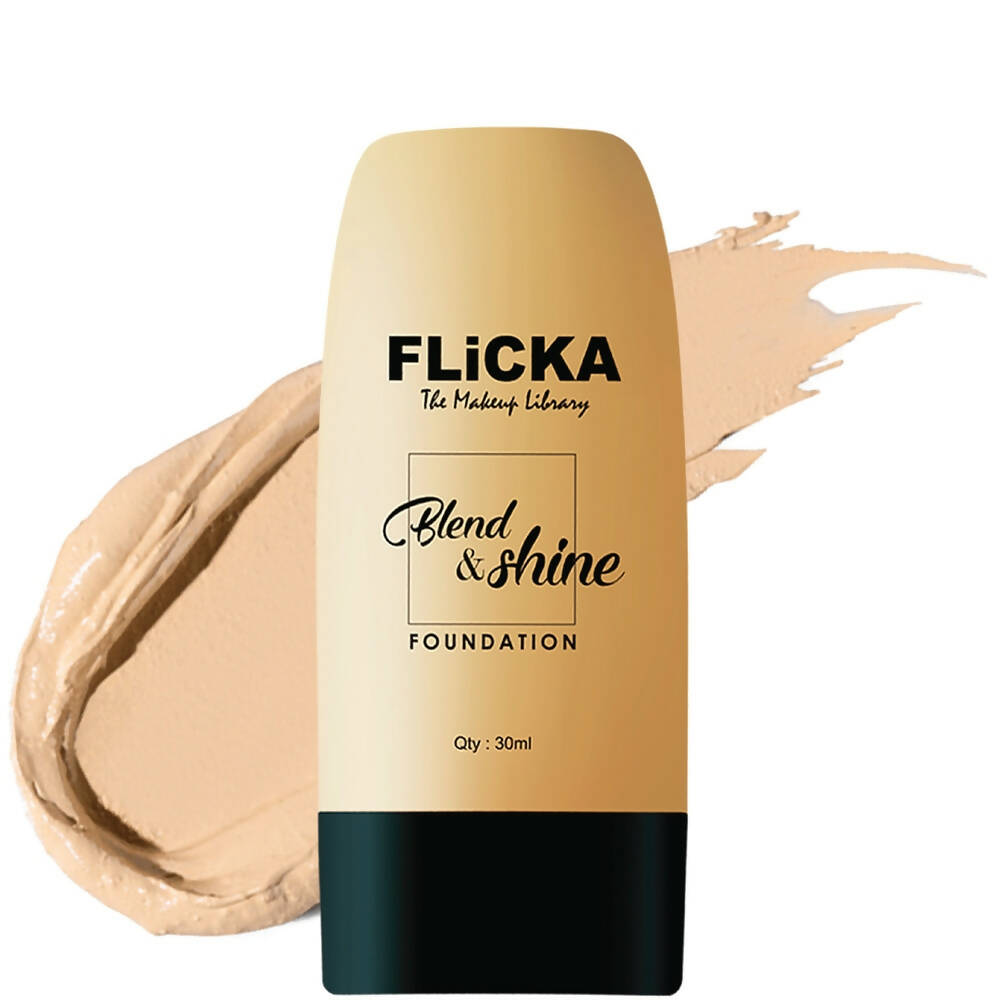 Flicka Blend & Shine Foundation - Caramel - Distacart