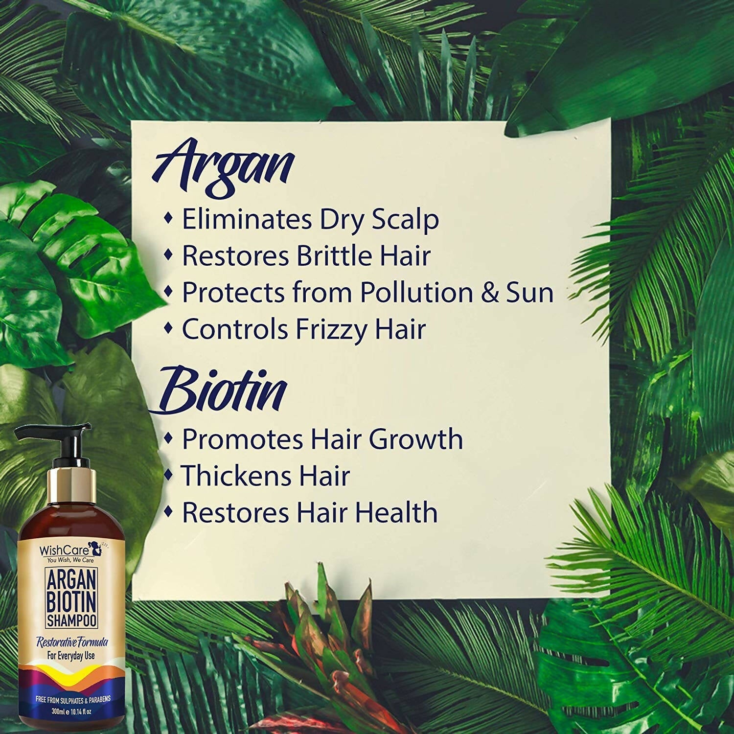 Wishcare Argan Oil Biotin Shampoo - Distacart
