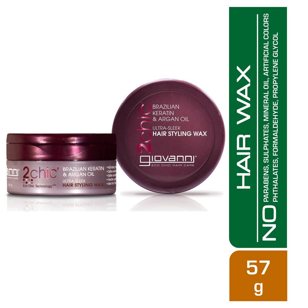 Giovanni Organic 2Chic Brazilian Keratin & Argan Oil Ultra-Sleek Hair Styling Wax