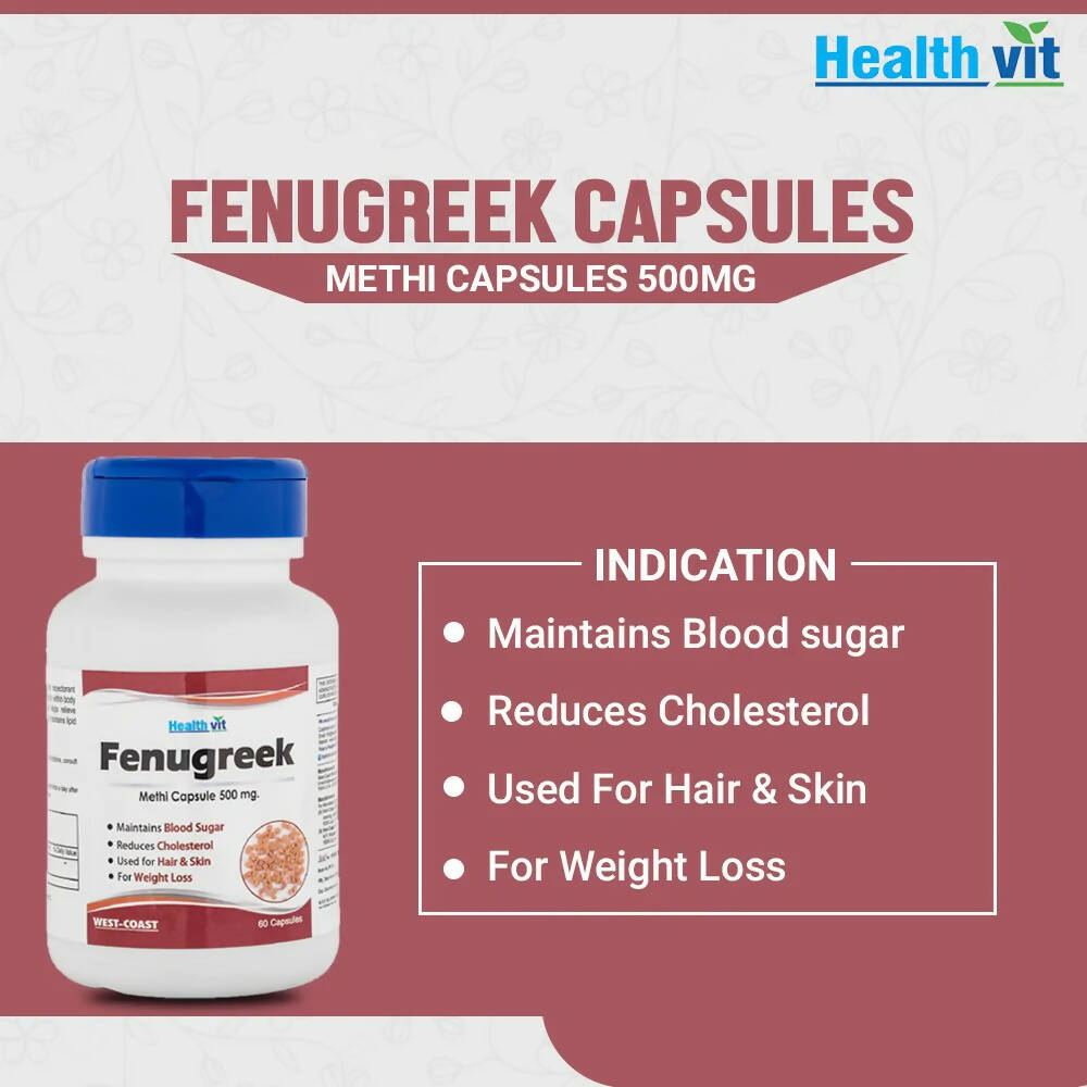 Healthvit Fenugreek Capsules - Distacart