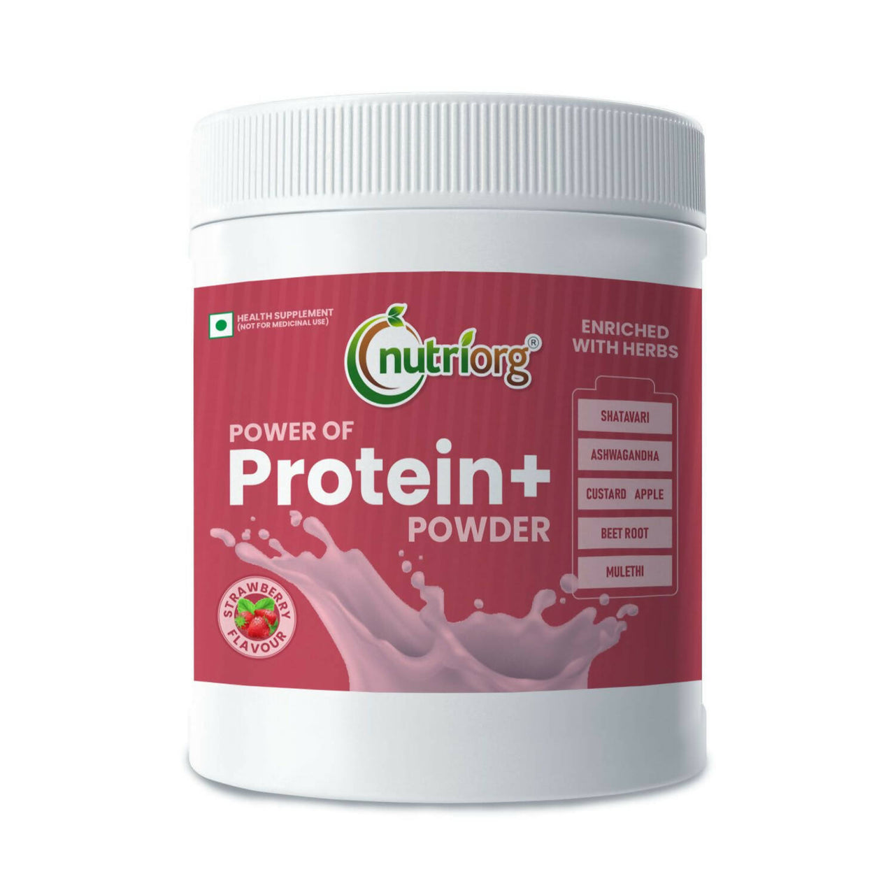 Nutriorg Protein Plus Strawberry Flavor Powder - Distacart