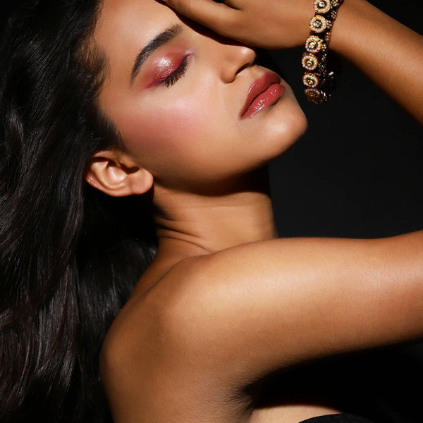 Gold-Plated Green Navratan Meenakari Bangle - Ruby Raang - Distacart