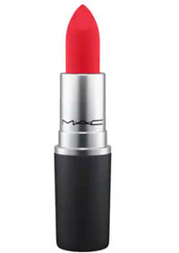 Thumbnail for Mac Powder Kiss Lipstick - Lasting Passion Clean Bright Red