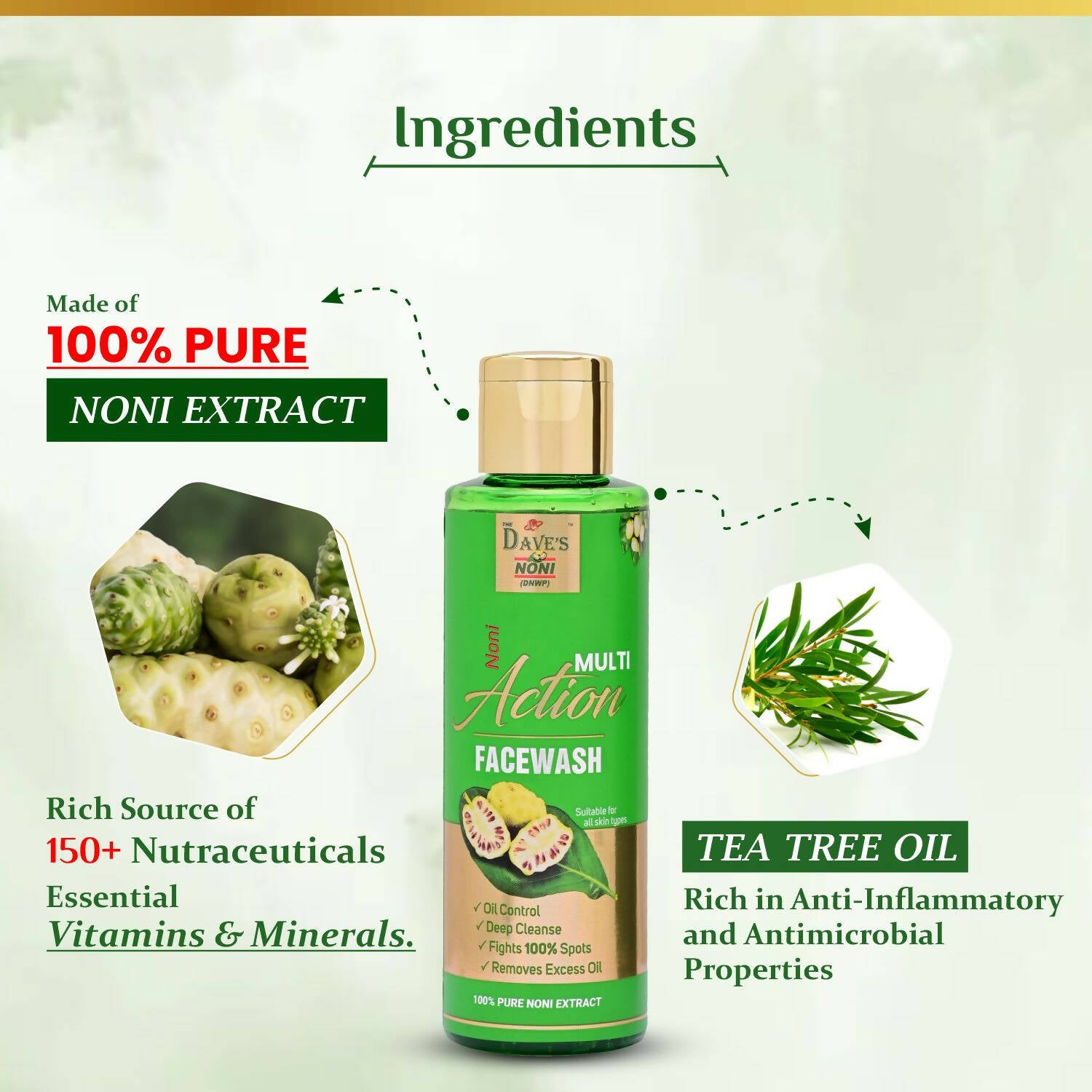 The Dave's Noni Multi Action Face Wash - Distacart