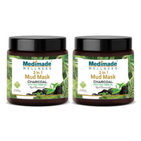 Thumbnail for Medimade Wellness 3 in 1 Mud Mask Charcoal with Tea Tree Oil