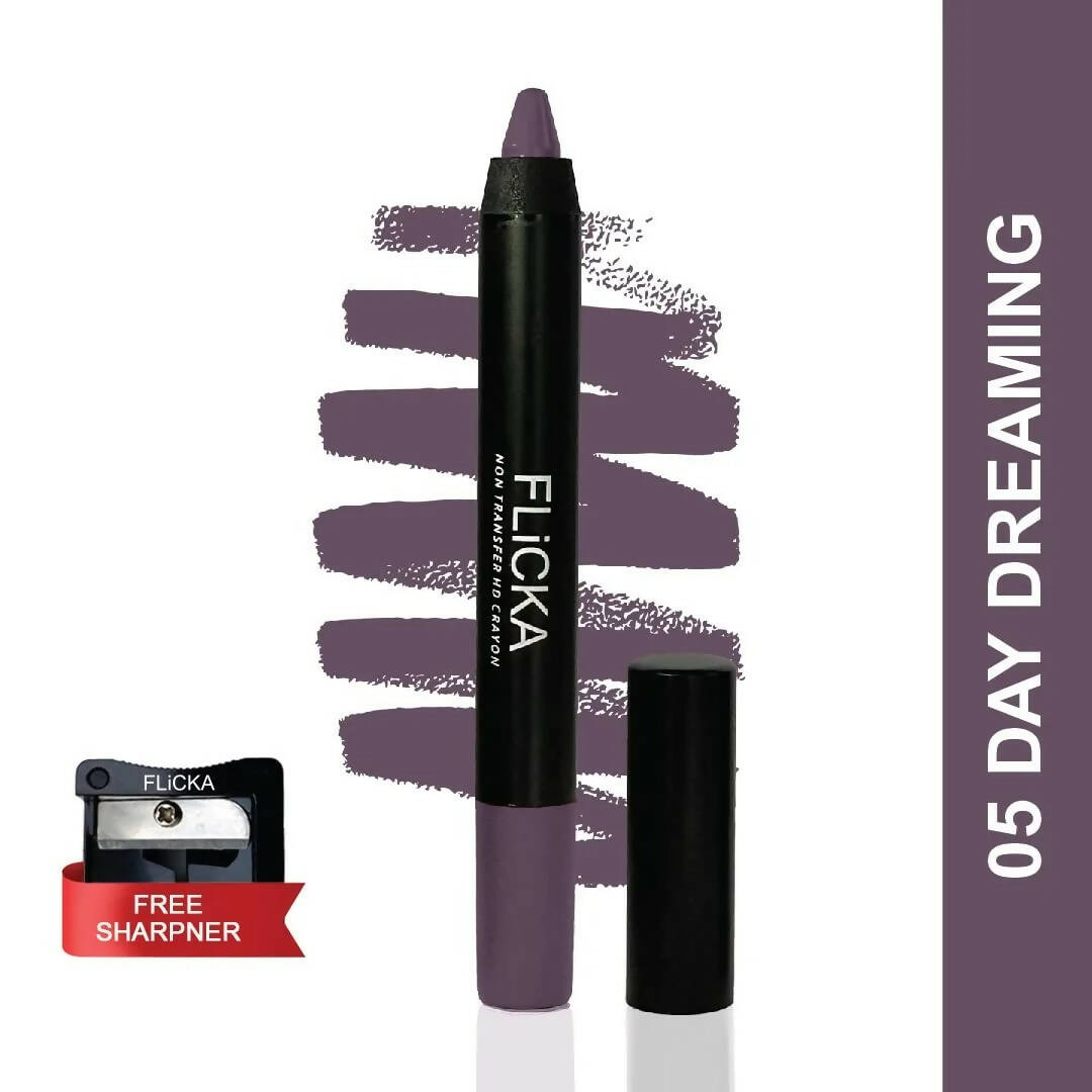 FLiCKA Lasting Lipsence Crayon Lipstick 05 Day Dreaming - Dark Purple - Distacart