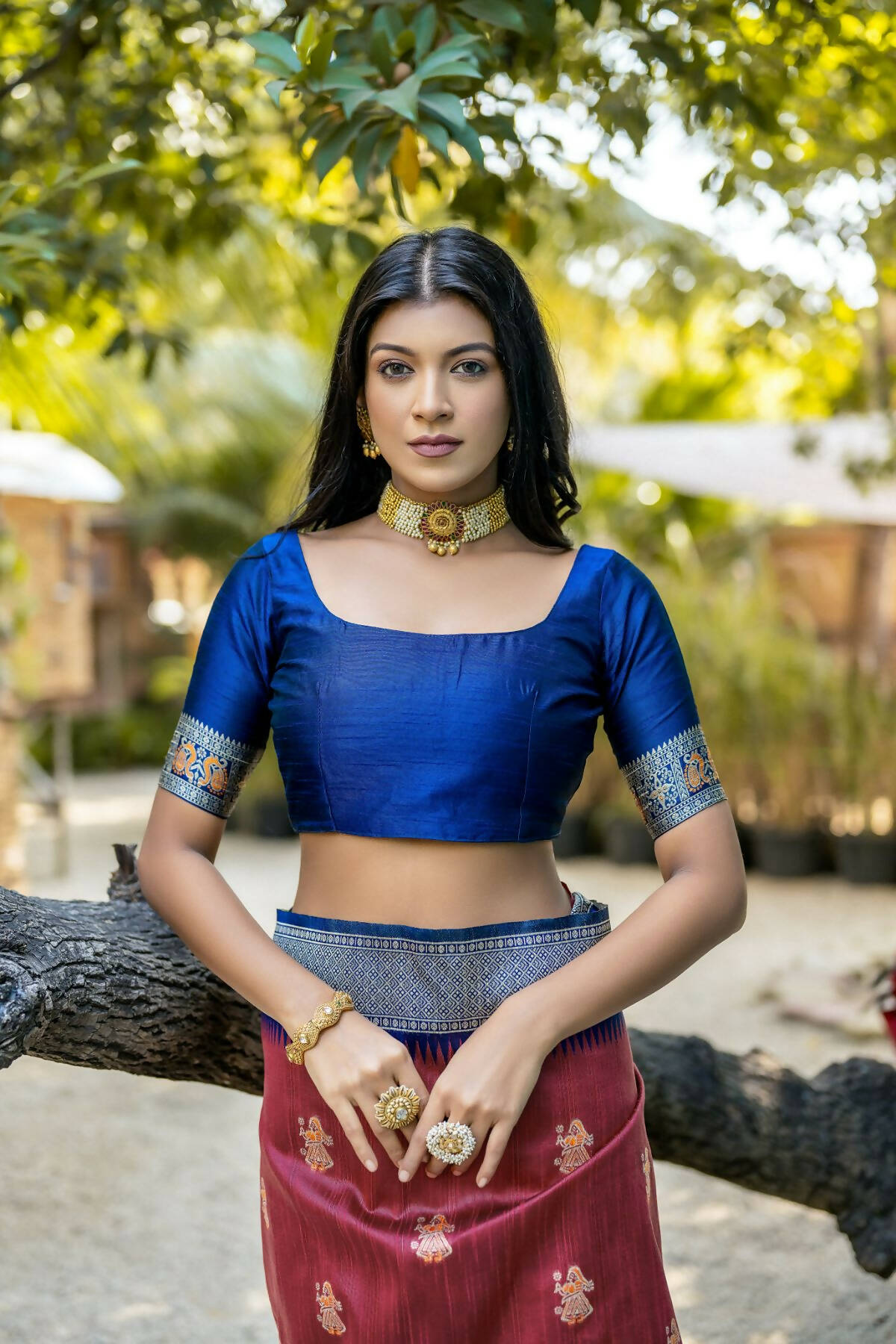 Vishnu Weaves Women's Pink Tussar Silk Zari Woven Saree with Blouse - Distacart