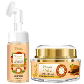 Oriental Botanics Rivayat Ubtan Face Wash With Brush And Face Cream Combo