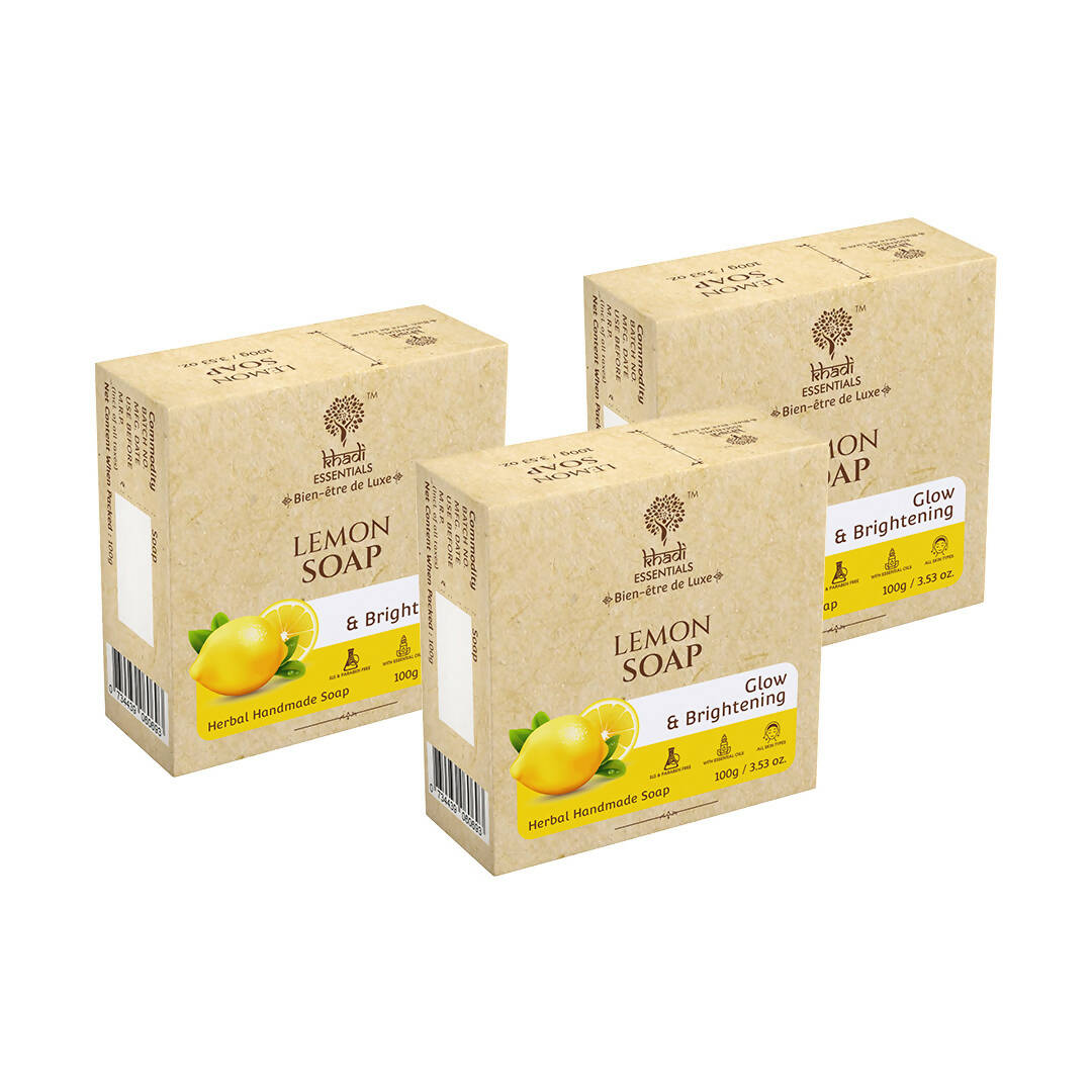Khadi Essentials Lemon Handmade Herbal Soap - Distacart