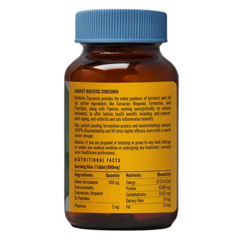 Zeroharm Holistic Curcumin with Piperine Tablets - Distacart