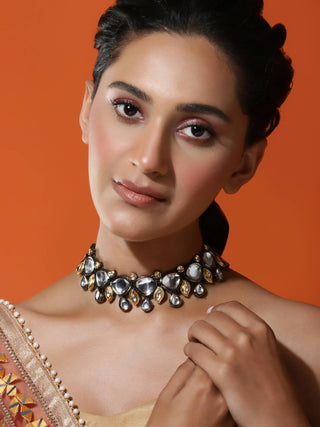 Women's Rhodium-Plated Necklace - Ruby Raang - Distacart