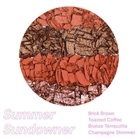 Thumbnail for Gush Beauty Eye Like It Stacked - Summer sundowner- 4 in 1 - Brick Brown, Toasted Coffee, Bronze Terracotta & Champagne Shimmer - Distacart