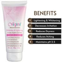 Thumbnail for Vigini Natural Actives Vaginal Lightening Whitening Intimate Feminine Hygiene Gel Wash for Women - Distacart
