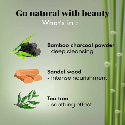 NutriGlow NATURAL'S Bamboo Charcoal Face Wash - Distacart