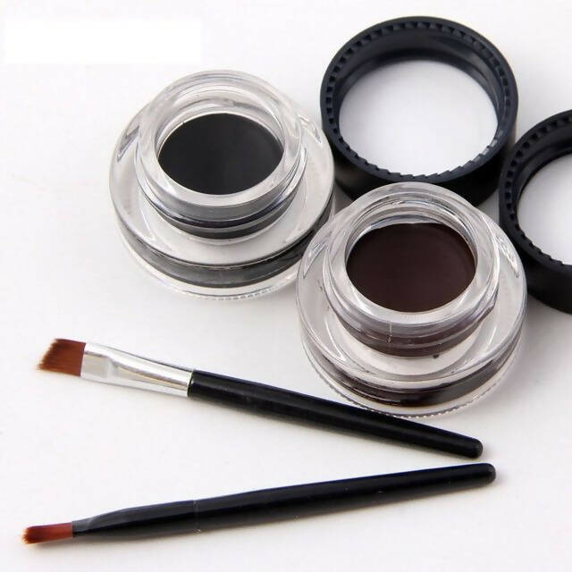 Favon Music Flower Pack Of Black and Brown Gel Eyeliners - Distacart