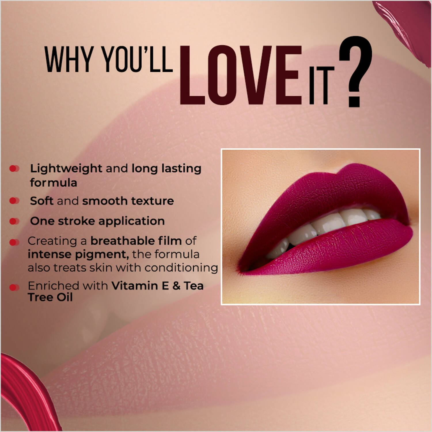Colorbar Powerkiss Vegan Matte Lipcolor- Lust Magic - Distacart