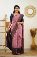 Thumbnail for DEIANA'S Beautiful Golden Jari with New Design Soft Lichi Silk Saree - Pink - Distacart